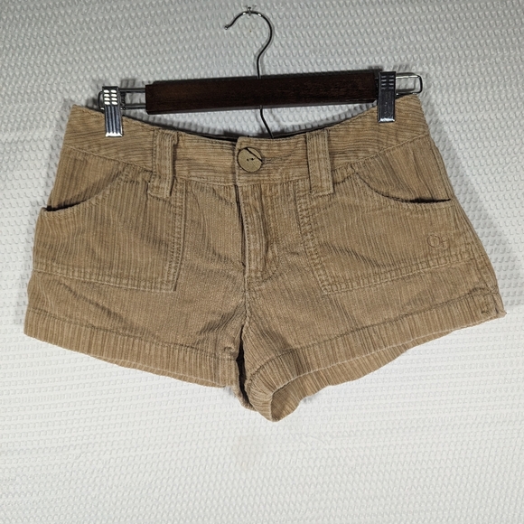 OP khaki ribbed shorts size 7 - Picture 1 of 4